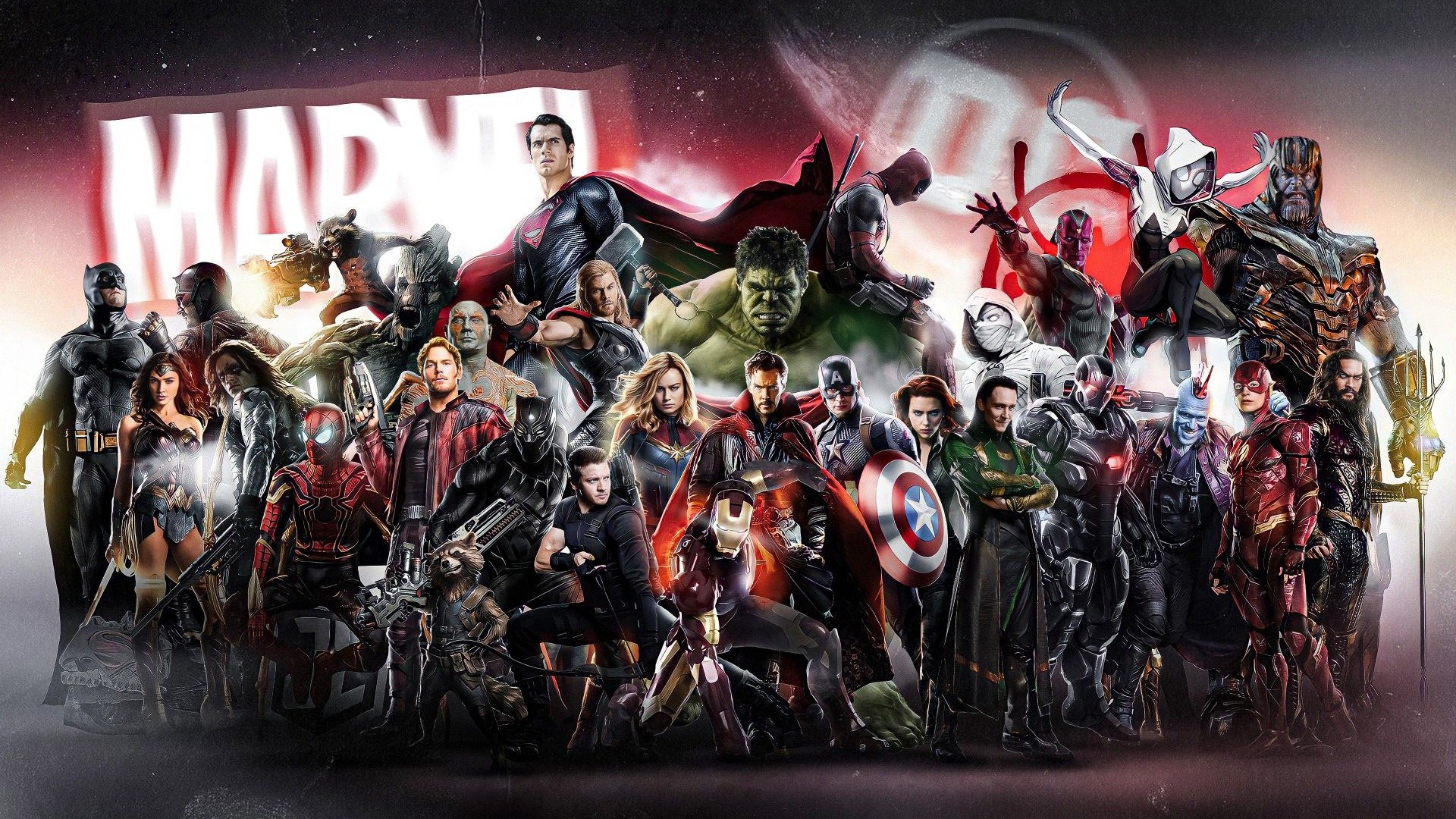Superhero ensemble artwork